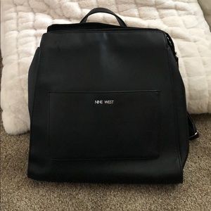 Nine West Black Leather Backpack Bag